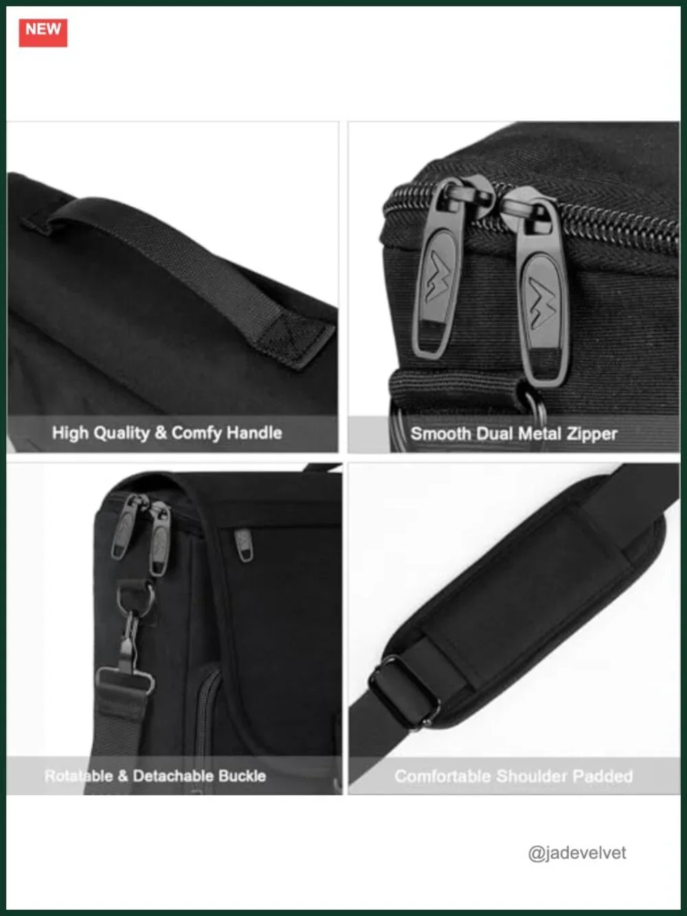Messenger Bag for Men, Lightweight Laptop Bag 15.6 inch Water Resistant